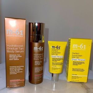 M61 Powerful Skincare Gradual Tan Body Serum & M61- Sunscreen
